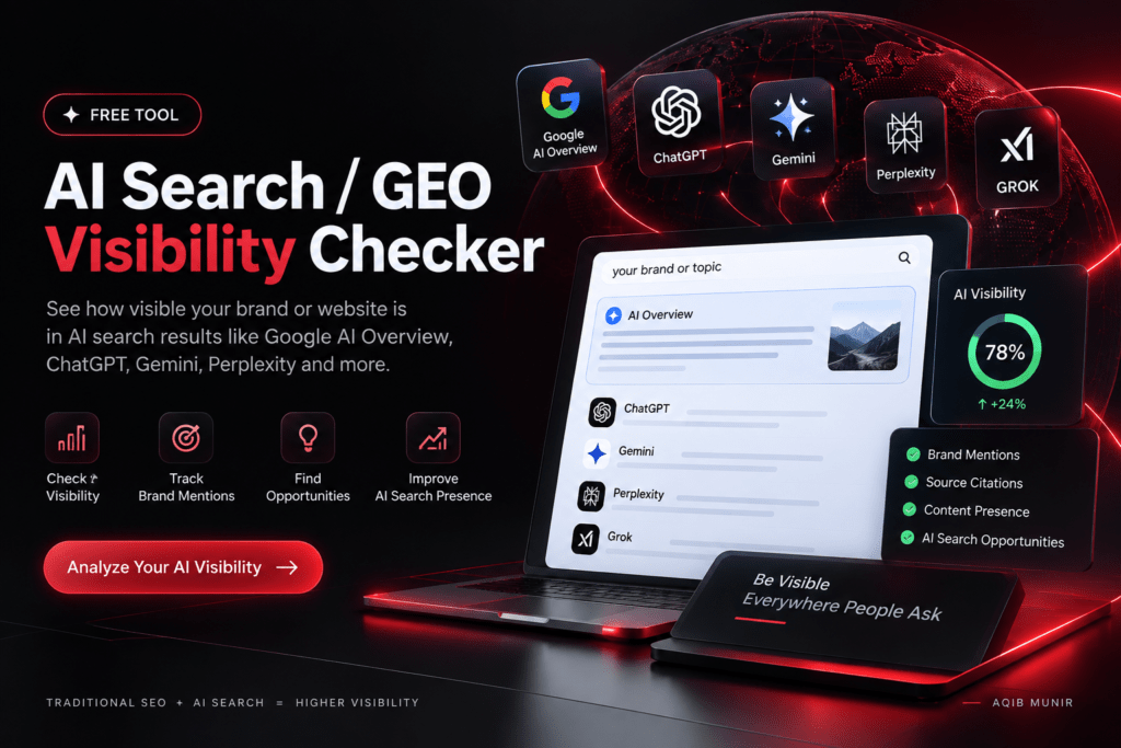 AI Search GEO Visibility Checker tool by Engr. Aqib Munir - Digital Marketing & SEO Expert