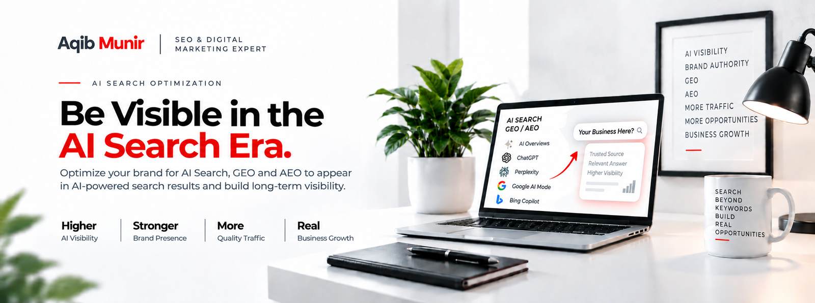 AI search optimization by Aqib Munir - Top rated SEO Expert and Digital Marketing Specialist in UAE