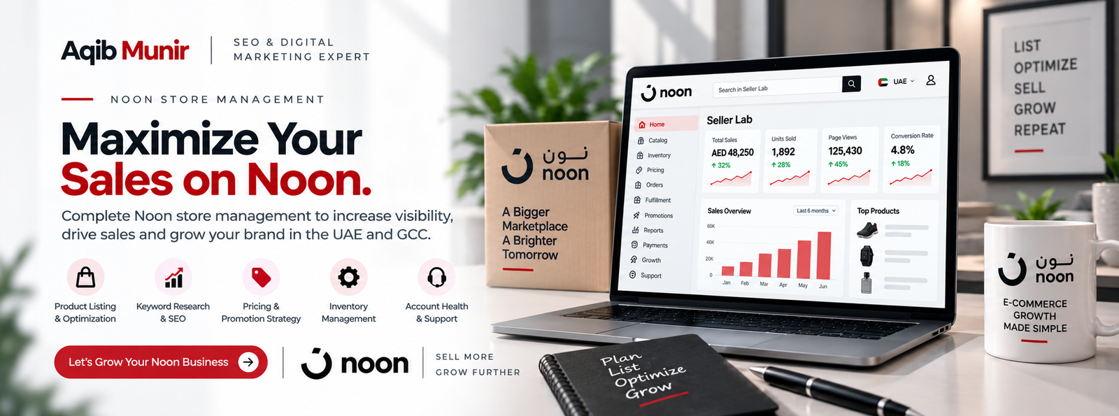 Noon Store Management By Aqib Munir - Best Ecommerce and SEO Expert in Dubai - UAE
