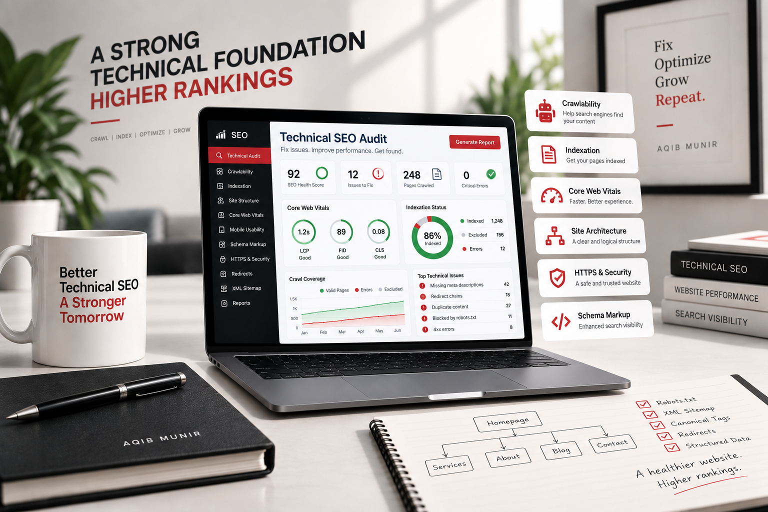 Technical SEO website audit and optimization