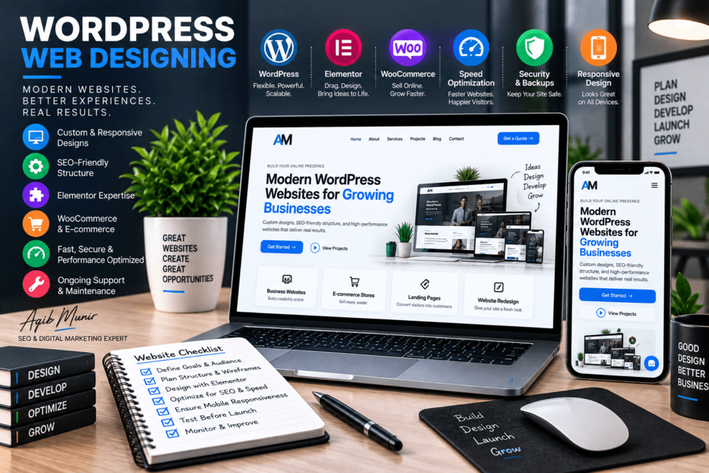 Wordpress web designing by Engr. Aqib Munir - Top rated web developer & SEO Expert in Dubai UAE