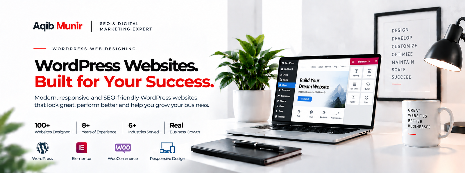 Wordpress website designing by Aqib Munir - Best Web Designer & SEO Expert in Dubai, UAE